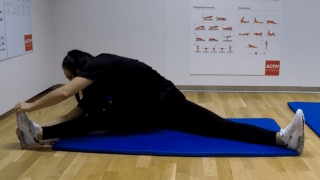Image Hamstring stretch with stretched legs