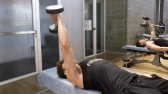 Triceps vertical dumbbell extension
