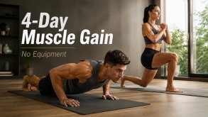 4-day at-home muscle-building program with no equipment
