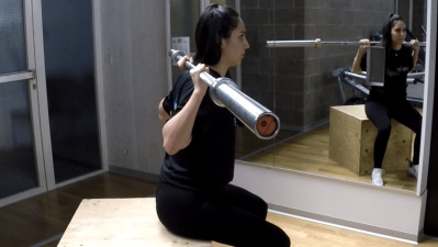 Image Box squat con bilanciere